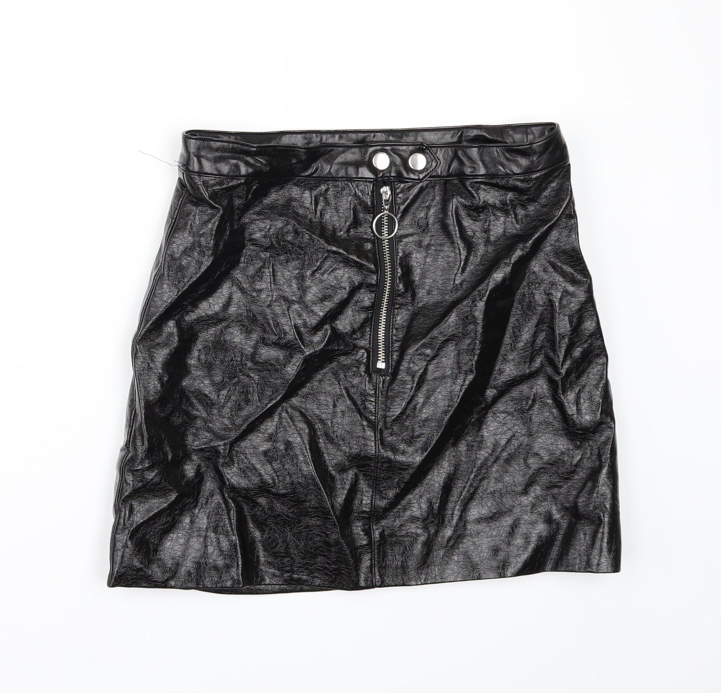 H&M Womens Black   Mini Set Size 6  - leather look