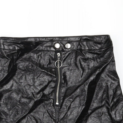 H&M Womens Black   Mini Set Size 6  - leather look