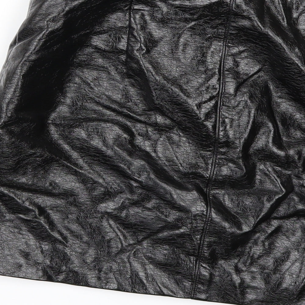 H&M Womens Black   Mini Set Size 6  - leather look