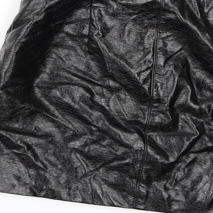 H&M Womens Black   Mini Set Size 6  - leather look