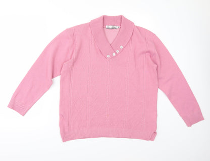 Pure & Natural Womens Pink   Pullover Jumper Size XL