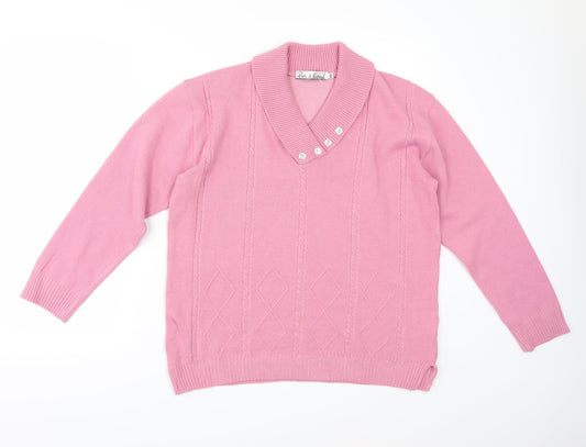 Pure & Natural Womens Pink   Pullover Jumper Size XL