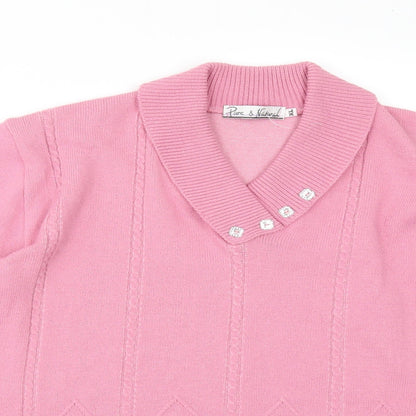 Pure & Natural Womens Pink   Pullover Jumper Size XL