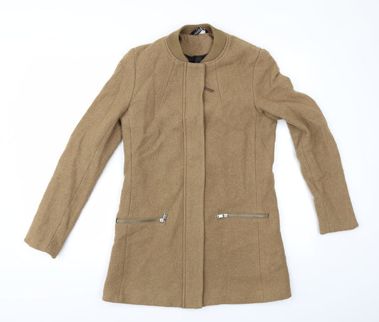 Divided by H&M Womens Beige   Overcoat Coat Size 8