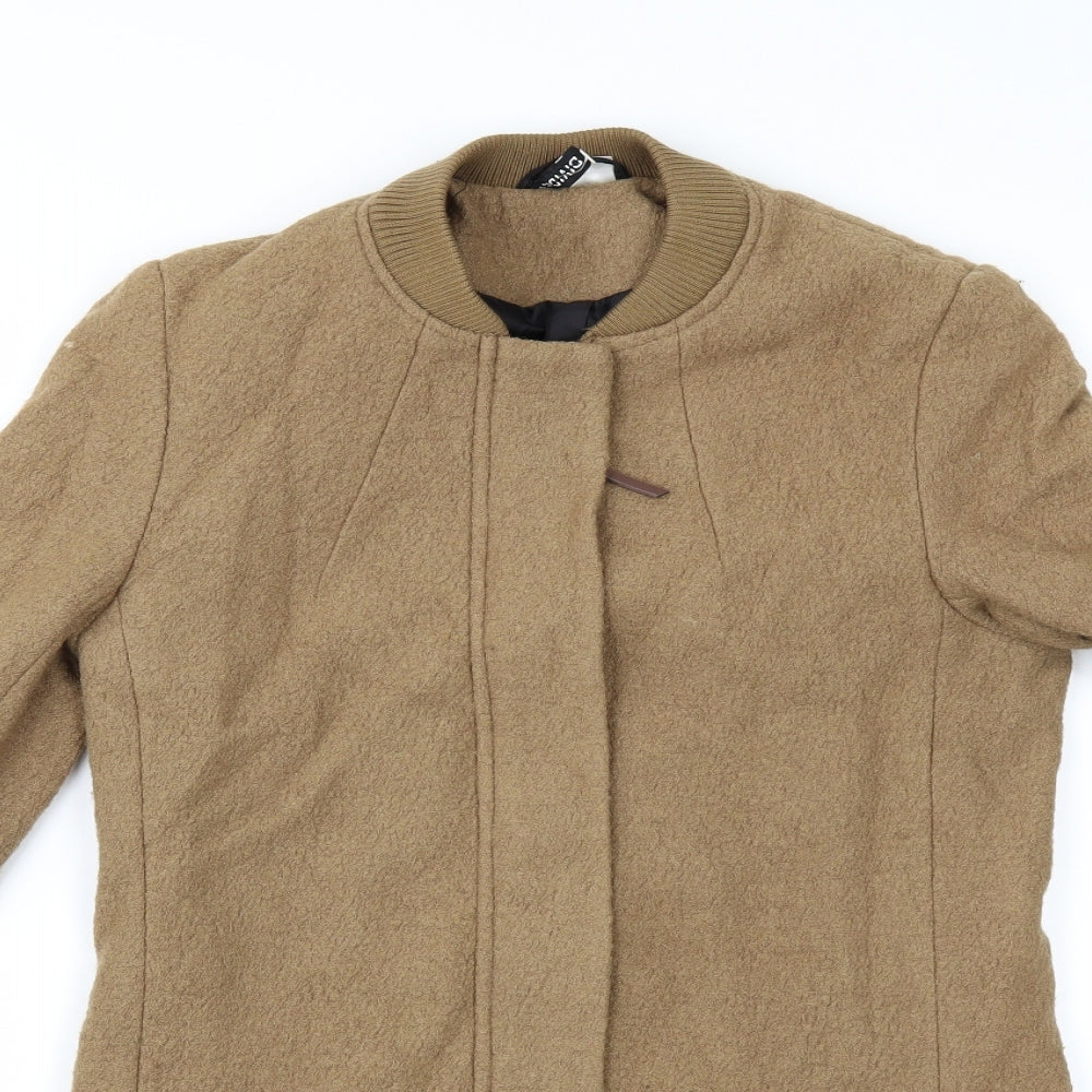 Womens UK Size 8 Divided by H&M Beige Overcoat