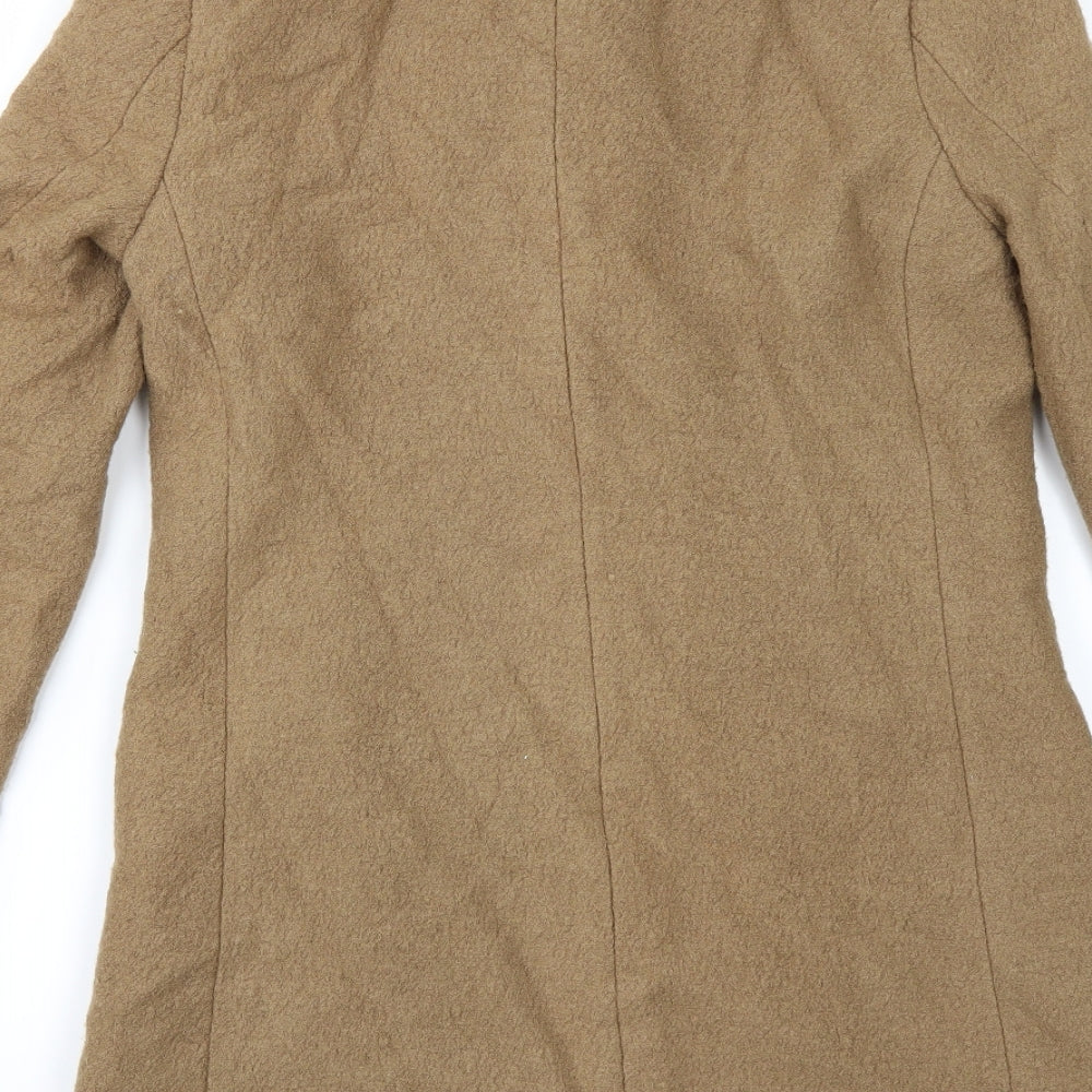 Womens UK Size 8 Divided by H&M Beige Overcoat