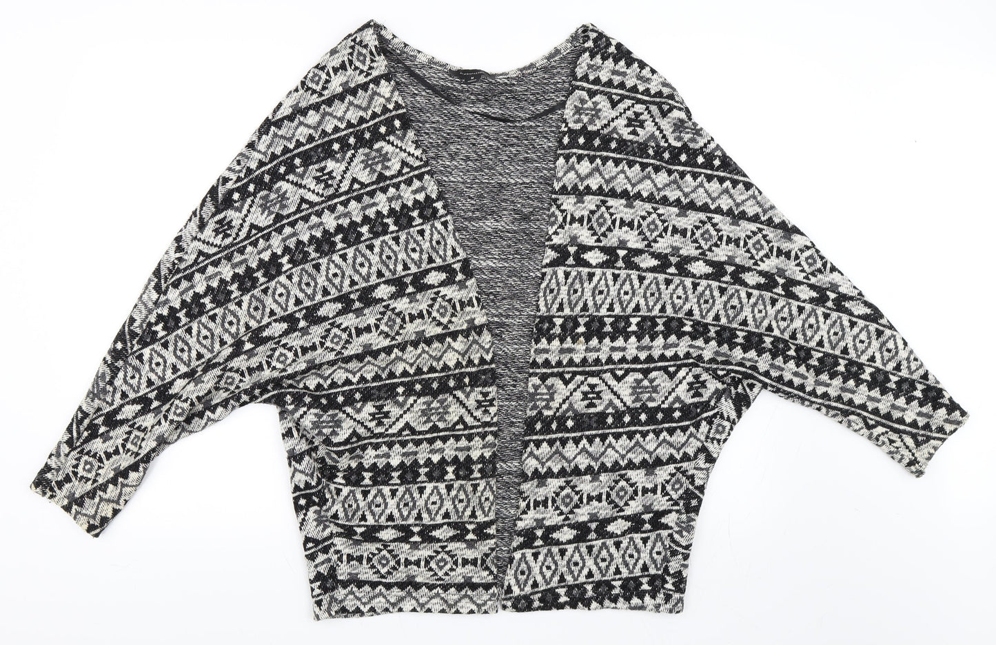 Atmosphere Womens Black Geometric  Cardigan Jumper Size M