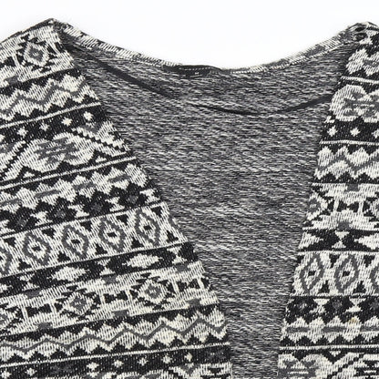 Atmosphere Womens Black Geometric  Cardigan Jumper Size M