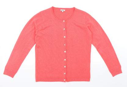 Text Womens Pink   Cardigan Jumper Size S