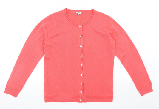 Text Womens Pink   Cardigan Jumper Size S