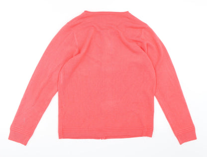 Text Womens Pink   Cardigan Jumper Size S