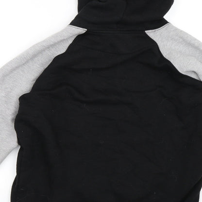 Mens UK Size S Preworn Black Pullover Hoodie