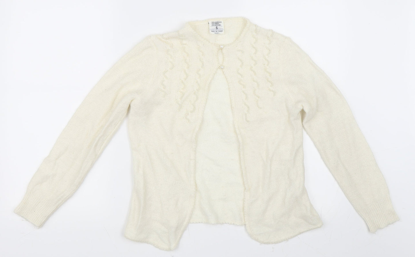 Preworn Girls Ivory   Cardigan Jumper Size S