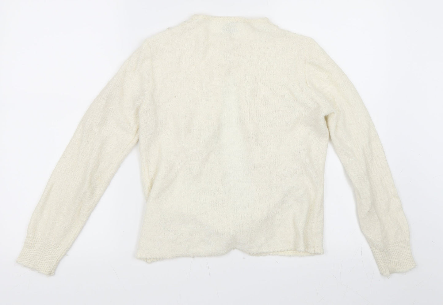 Preworn Girls Ivory   Cardigan Jumper Size S