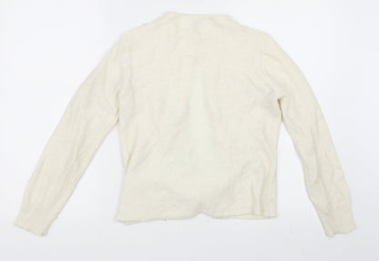 Preworn Girls Ivory   Cardigan Jumper Size S