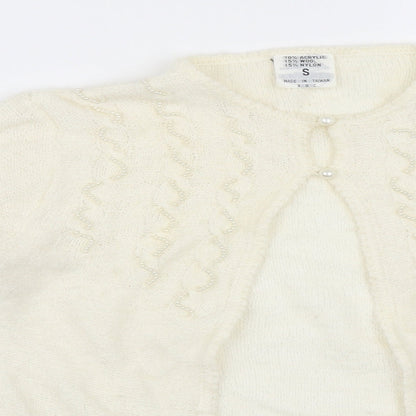 Preworn Girls Ivory   Cardigan Jumper Size S