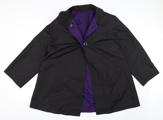 Womens UK Size XL Preworn Black Rain Coat