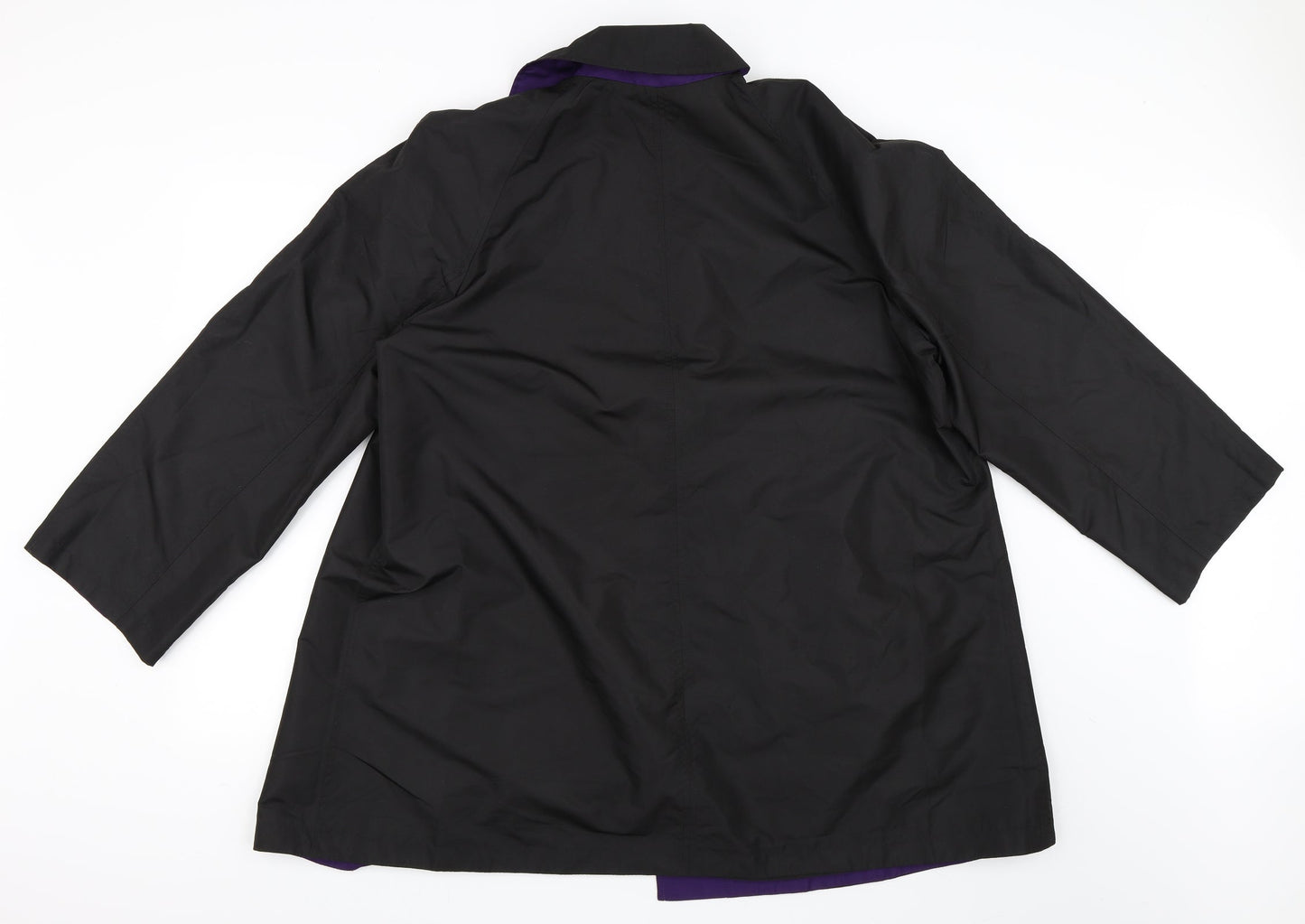 Womens UK Size XL Preworn Black Rain Coat
