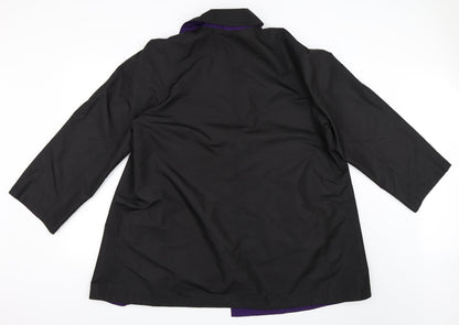 Womens UK Size XL Preworn Black Rain Coat