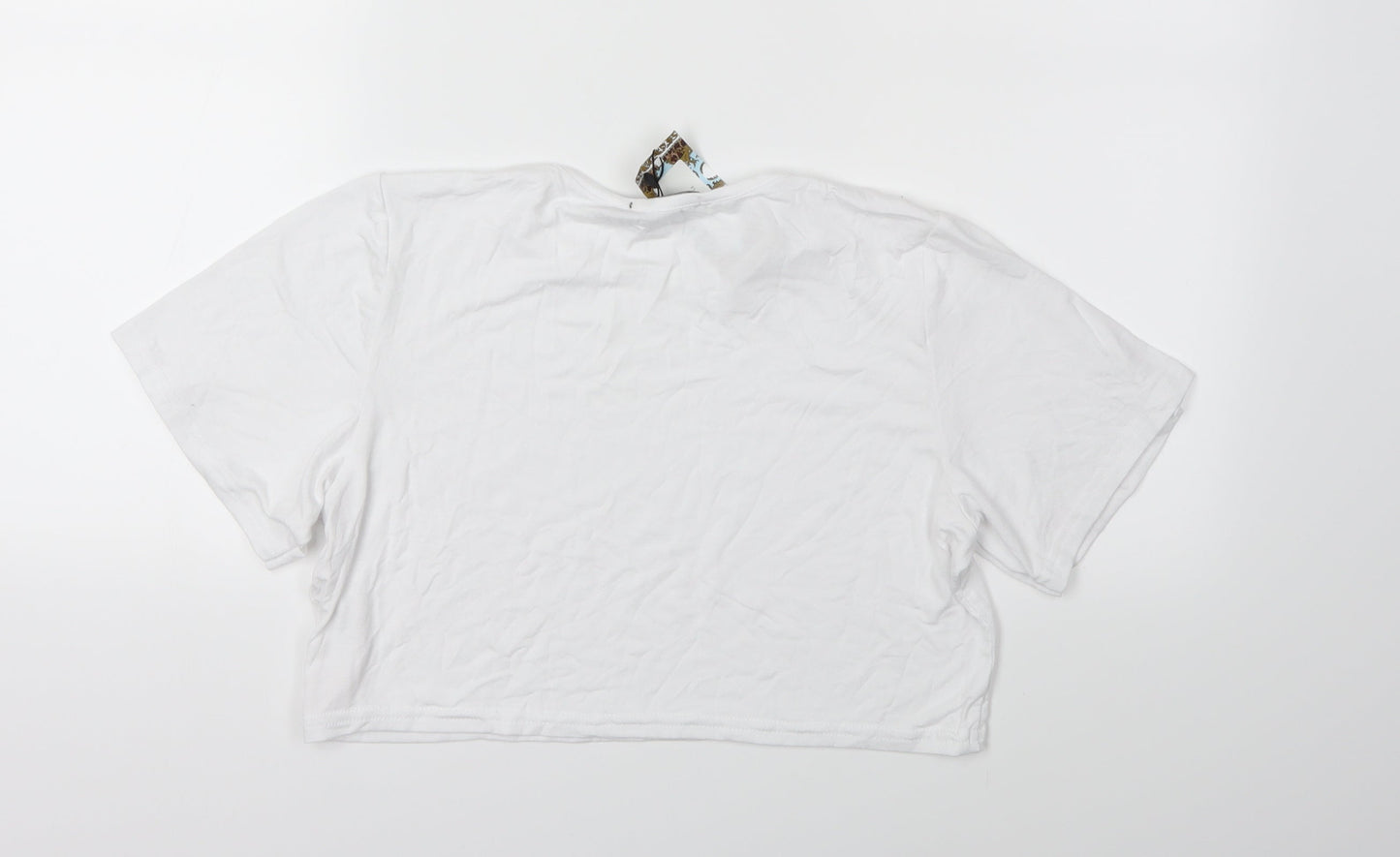 Womens UK Size 14 Boohoo White Basic T-Shirt