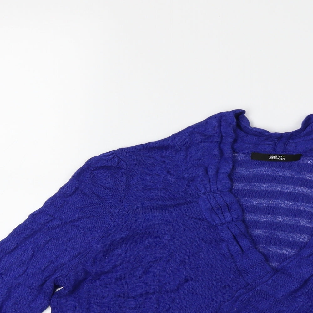 Marks and Spencer Womens Blue   Cardigan Jumper Size 12