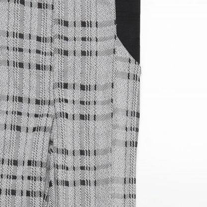 CAMEO ROSE Womens Grey Check  Jegging Trousers Size 14 L28 in