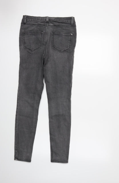 New Look Womens Grey  Denim Skinny Jeans Size 8 L27 in