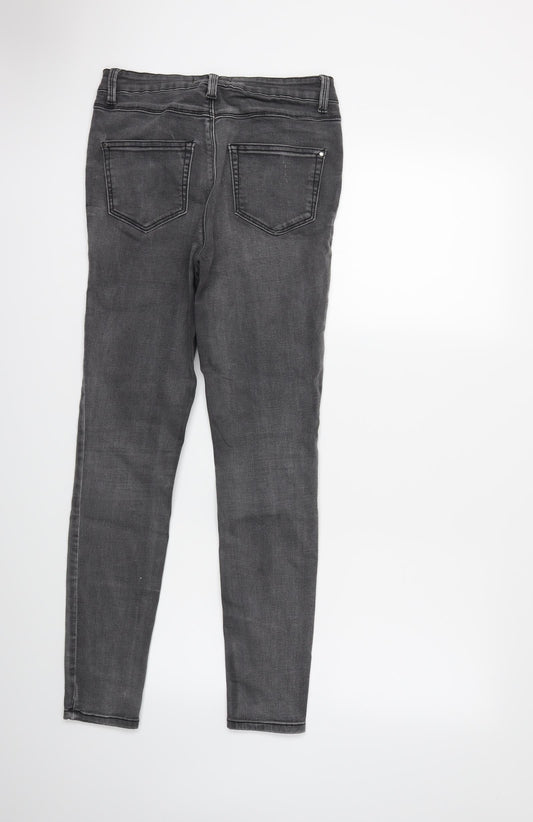 New Look Womens Grey  Denim Skinny Jeans Size 8 L27 in