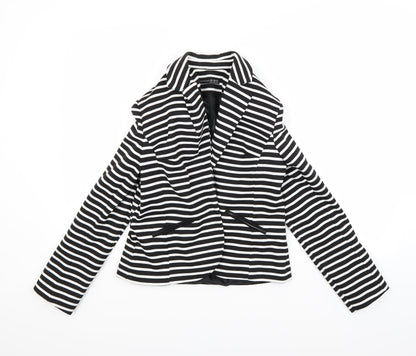 Atmosphere Womens White Striped  Jacket  Size 10