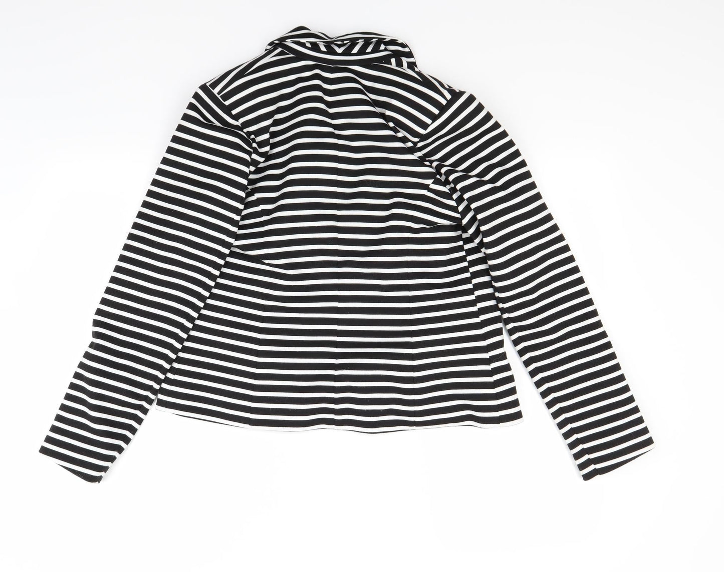 Atmosphere Womens White Striped  Jacket  Size 10