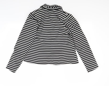 Atmosphere Womens White Striped  Jacket  Size 10