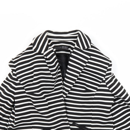 Atmosphere Womens White Striped  Jacket  Size 10