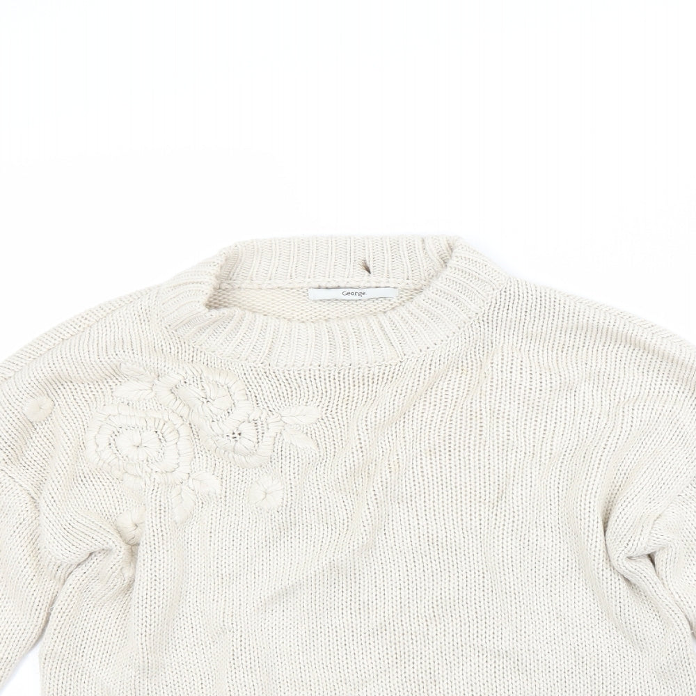 George Womens Beige   Pullover Jumper Size S