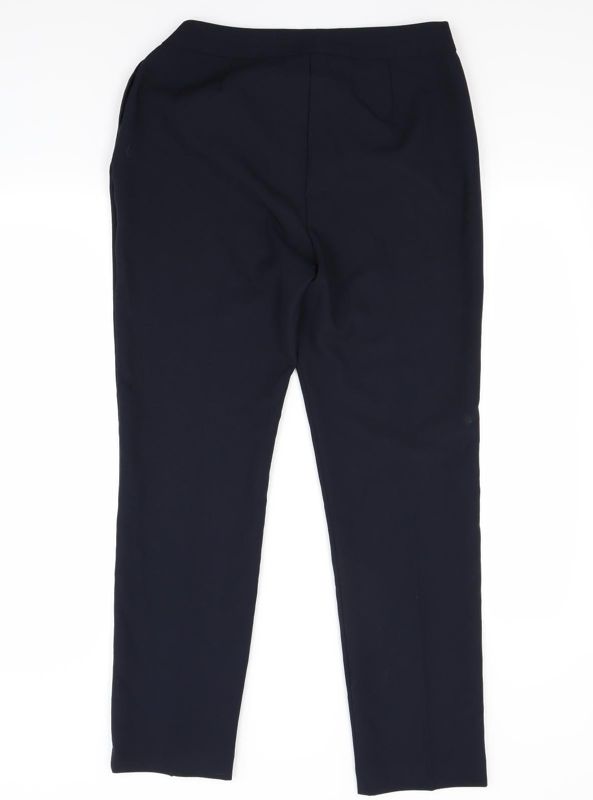 Womens UK Size 12 Preworn Regular Fit  Blue Trousers