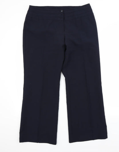 Womens UK Size 16 Marks and Spencer Regular Fit  Blue Trousers