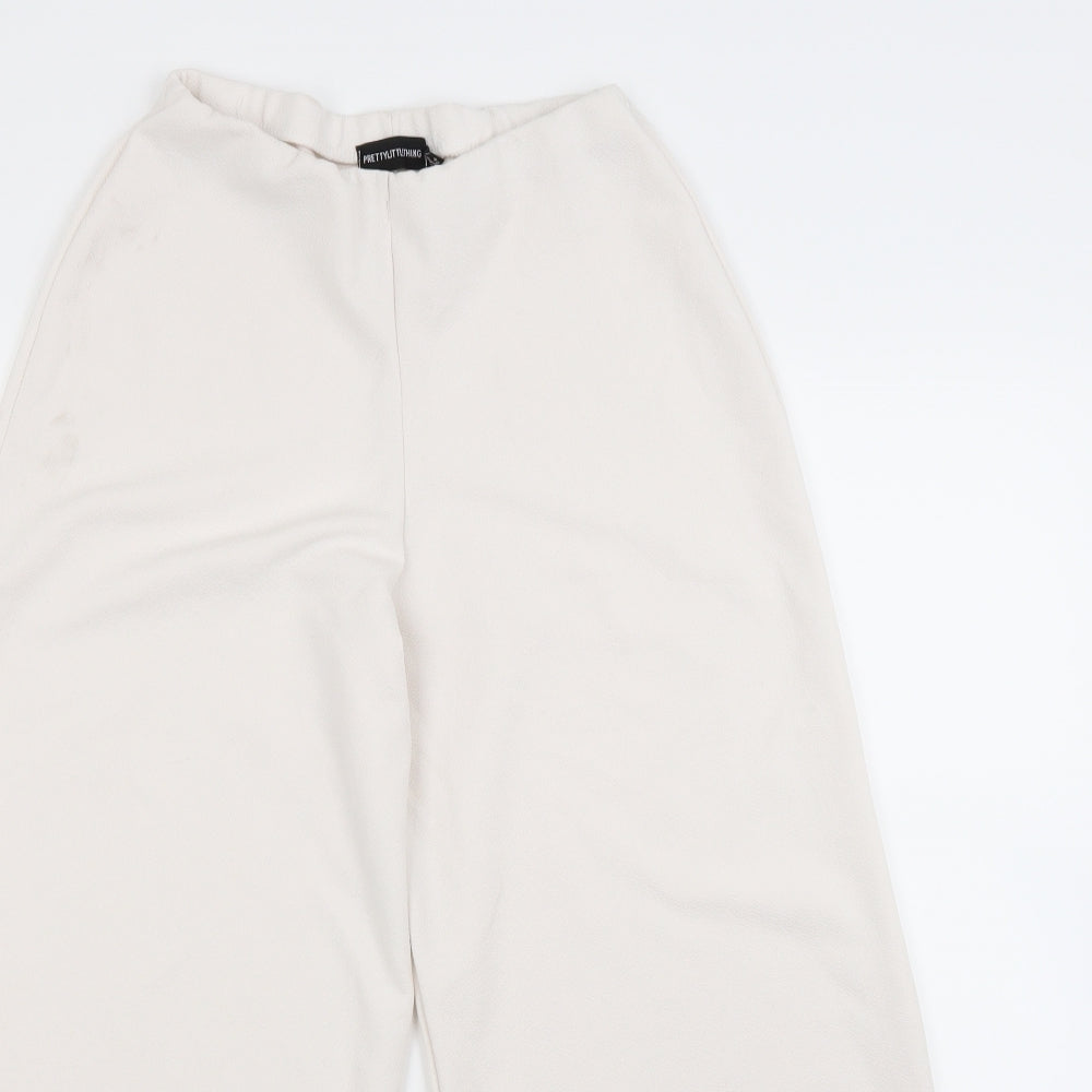 Pretty Little Thing  Womens White   Trousers  Size 8 L24 in