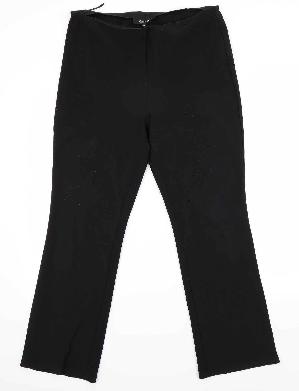 Womens UK Size 16 Preworn Regular Fit  Black Trousers