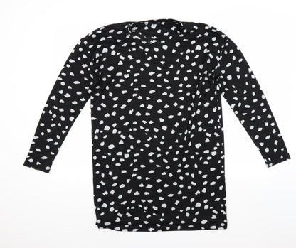 F&F Womens Black Polka Dot  Jumper Dress  Size 12