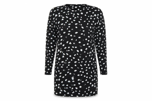F&F Womens Black Polka Dot  Jumper Dress  Size 12
