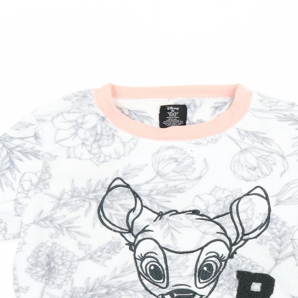 Primark Womens Grey  Fleece Top Pyjama Top Size 10