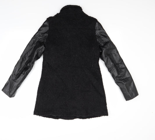 Womens UK Size 6 H&M Black Overcoat
