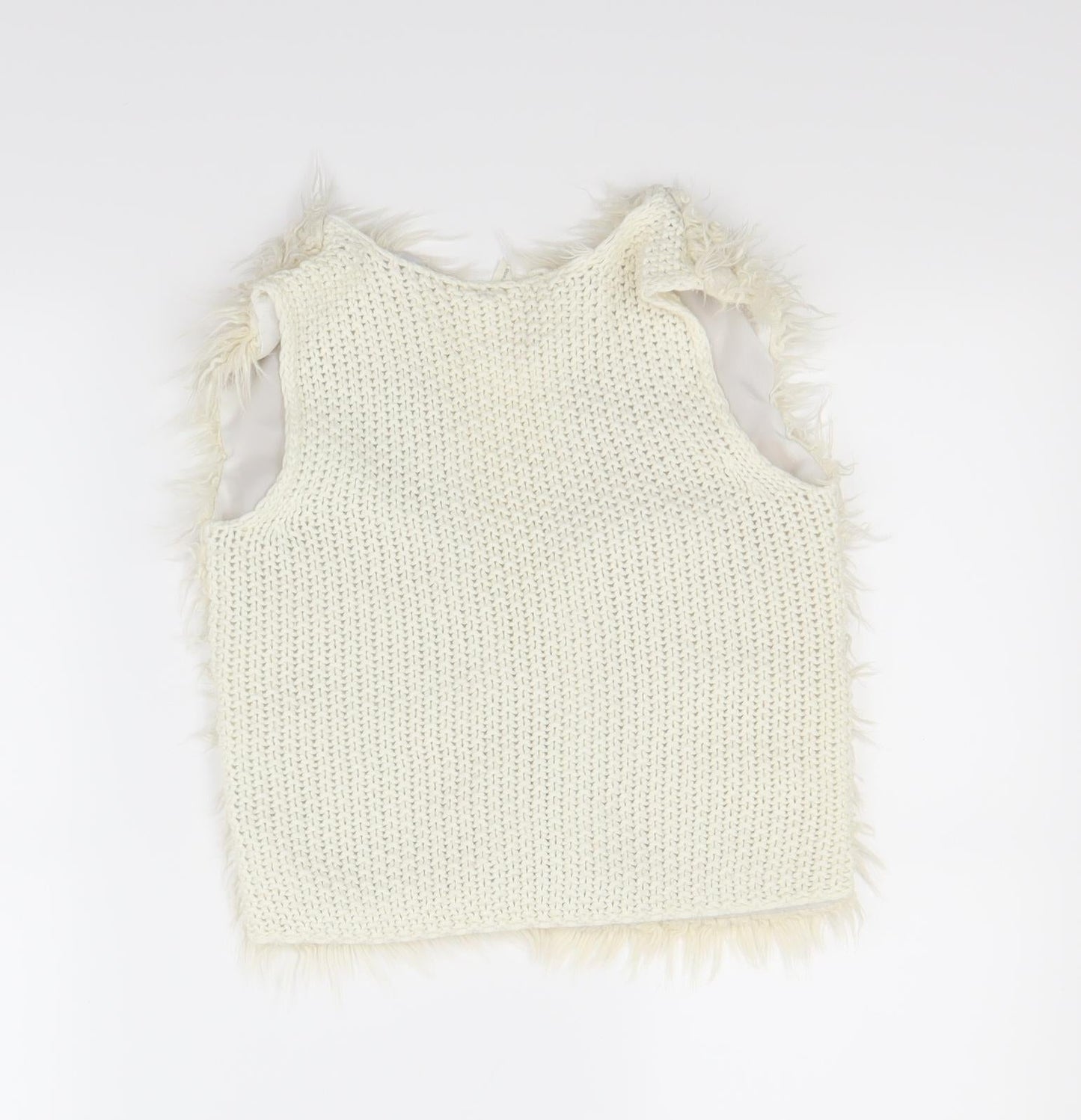 Preworn Girls Beige   Gilet Coat Size 5-6 Years