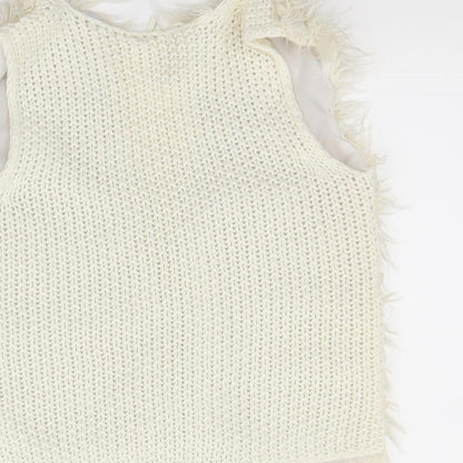 Preworn Girls Beige   Gilet Coat Size 5-6 Years