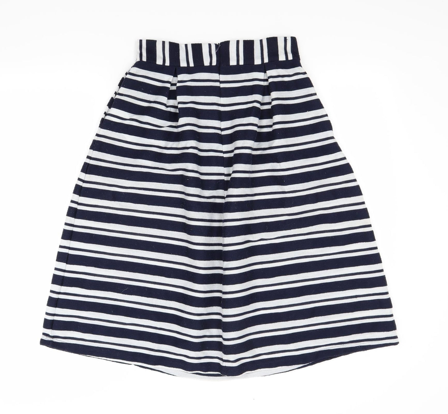 First and i Womens Black Striped  A-Line Skirt Size M