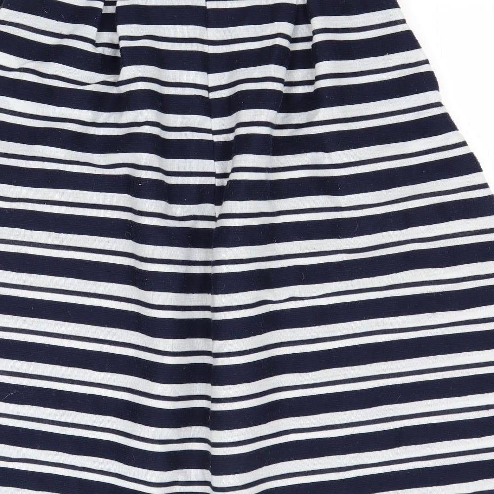 First and i Womens Black Striped  A-Line Skirt Size M