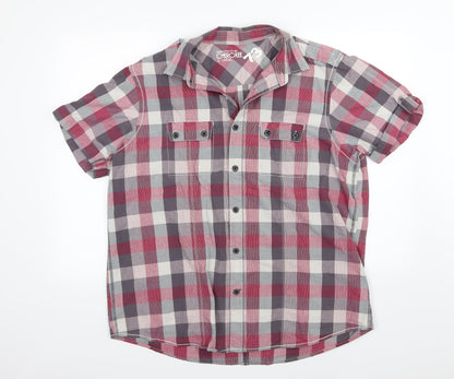 Mens UK Size XL Cherokee Red  Button-Up Short Sleeve Casual Shirt