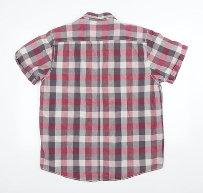 Mens UK Size XL Cherokee Red  Button-Up Short Sleeve Casual Shirt
