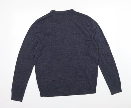 BHS Mens Blue  Knit Pullover Jumper Size S