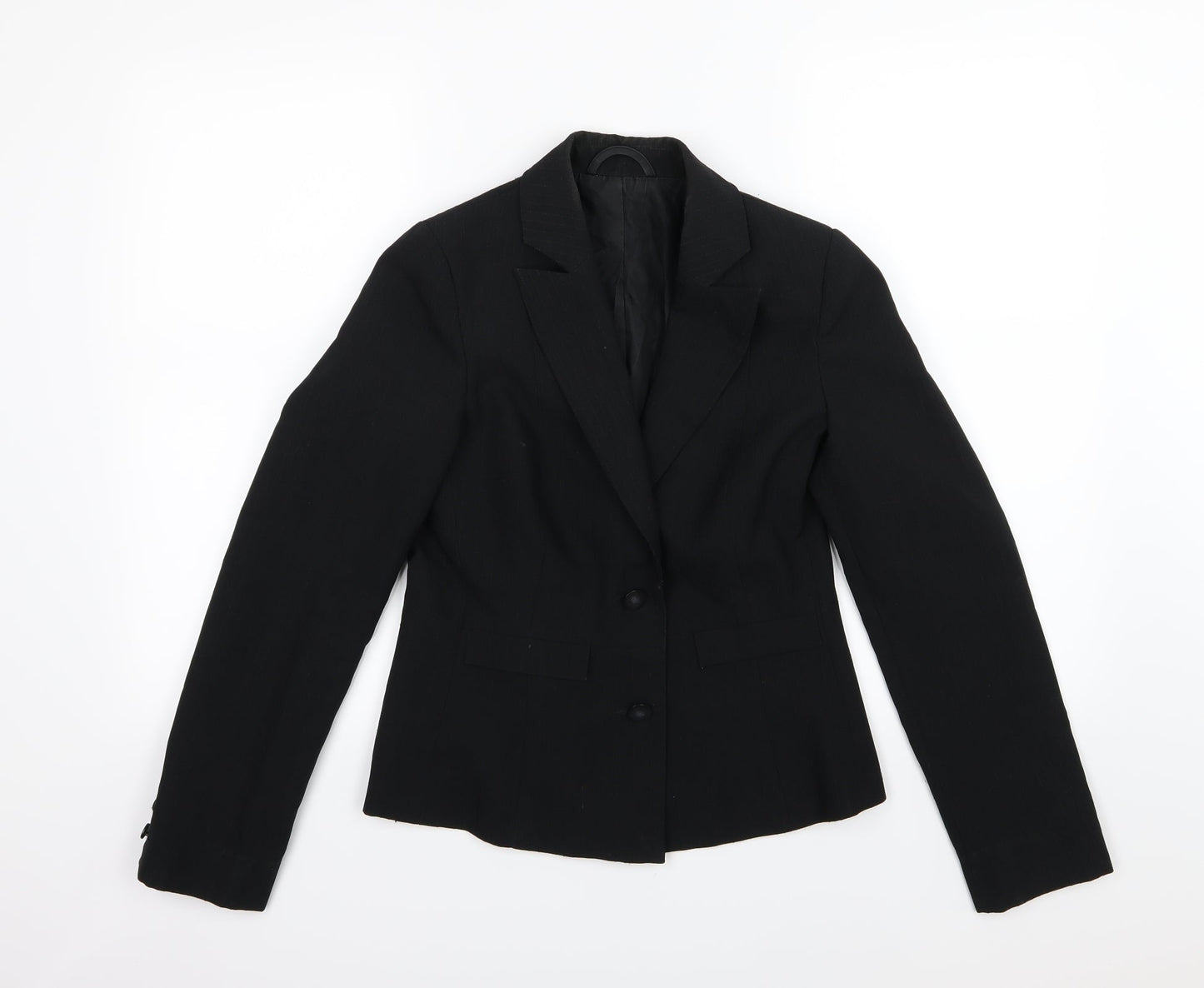 E-vie Womens Black  Rayon Jacket Blazer Size 10