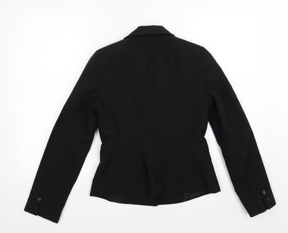 E-vie Womens Black  Rayon Jacket Blazer Size 10